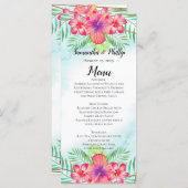 トロピカルハイビスカスフラワーウォータービーチメニュー メニュー (正面/裏面)