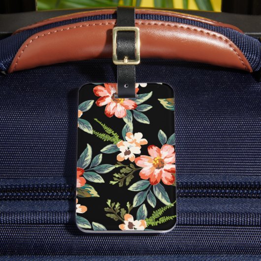 トロピカルハイビスカスフラワートラベルラゲッジタグ ラゲッジタグ (正面インサイチュ2)