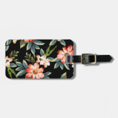 トロピカルハイビスカスフラワートラベルラゲッジタグ ラゲッジタグ (正面横)