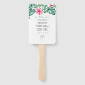 トロピカルハイビスカスフラワー結婚式 プログラムファン ハンドファン (裏面)