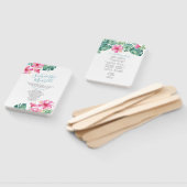 トロピカルハイビスカスフラワー結婚式 プログラムファン ハンドファン (組立なし)