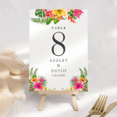 トロピカルハイビスカスフローラビーチ結婚式 テーブルナンバー