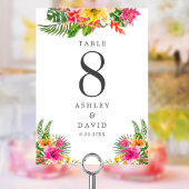 トロピカルハイビスカスフローラビーチ結婚式 テーブルナンバー