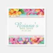 トロピカルハイビスカスブライダルシャワー スタンダードカクテルナプキン (正面)