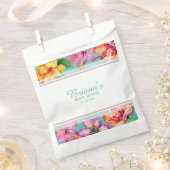 トロピカルハイビスカスブライダルシャワー フェイバーバッグ (クリップ留めされた状態)