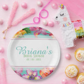 トロピカルハイビスカスブライダルシャワー ペーパープレート (パーティー)