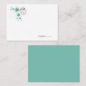 トロピカルハイビスカスブルービーチ結婚式座席表 プレイスカード (正面/裏面)