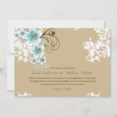 トロピカルハイビスカスブルールアウ（ハワイ式宴会）ビーチ結婚式招待状 招待状 (正面)