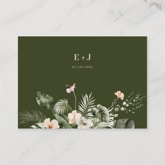 トロピカルハイビスカスボホパステルウェブサイト 名刺 (裏面)