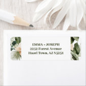 トロピカルハイビスカスボホパステル差出人住所ラベル ラベル (インサイチュ)