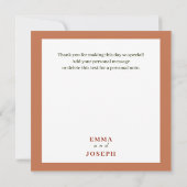 トロピカルハイビスカスボホパステル「ありがとう」カード セーブザデート (裏面)