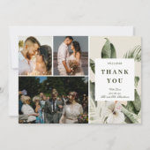 トロピカルハイビスカスボホ結婚の「ありがとう」カード セーブザデート (正面)