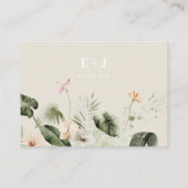 トロピカルハイビスカスボホ結婚パステルのウェブサイト 名刺 (裏面)