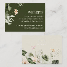トロピカルハイビスカスボホ結婚パステルのウェブサイト 名刺