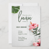 トロピカルハイビスカスルアウ(ハワイ式宴会) 招待状 (正面)