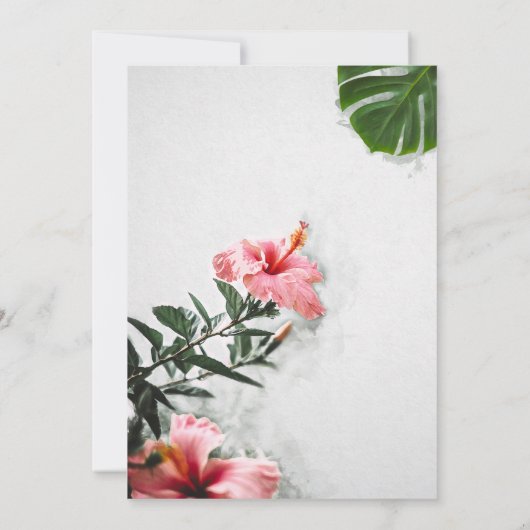 トロピカルハイビスカスルアウ（ハワイ式宴会） 招待状 (裏面)