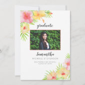 トロピカルハイビスカス卒業パーティー招待状 招待状 (正面)