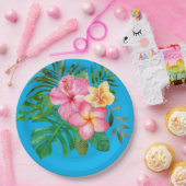 トロピカルハイビスカス紙プレート ペーパープレート (パーティー)