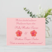 トロピカルハイビスカス結婚式の招待状 招待状 (スタンド正面)