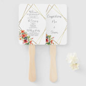 トロピカルハイビスカス結婚式 プログラム ハンドファン (正面&裏面)