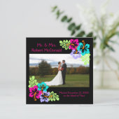 トロピカルハイビスカス結婚 – スクエア発表 招待状 (スタンド正面)