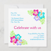 トロピカルハイビスカス結婚- Squreの発表 招待状 (裏面)