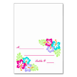 トロピカルハイビスカス – エスコートカード テーブルナンバー