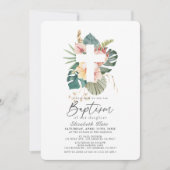 トロピカルハイビスカス&クロスバプテスマ 招待状 (正面)