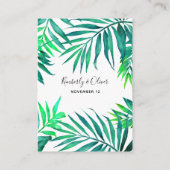トロピカルハイビスカス ハワイアンビーチウェディング エンクロージャーカード (裏面)