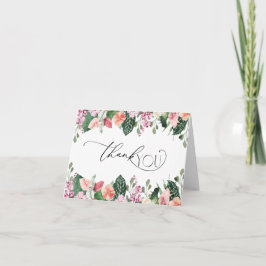 トロピカルハイビスカス ブライダルシャワー 感謝カード