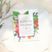 トロピカルハイビスカス、プルメリア&パーム |日付の保存 案内ポストカード