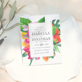 トロピカルハイビスカス、プルメリア&パーム |日付の保存 案内ポストカード