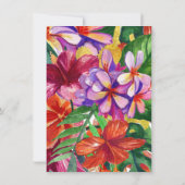 トロピカルハイビスカス、プルメリア&パーム | 結婚s 招待状 (裏面)