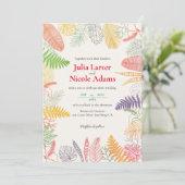 トロピカルハイビスカス ワイルドフォレスト ボタニカル ウェディング 招待状 (スタンド正面)