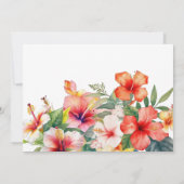 トロピカルハイビスカス ワイルドフラワー ウェディング サンクス サンキューカード (裏面)