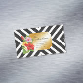 トロピカルハイビスカス(太いパタストライプのーン) マグネット名刺 (インサイチュ)