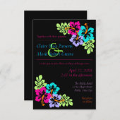 トロピカルハイビスカス – 3 x 5結婚式招待状 招待状 (正面/裏面)