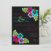 トロピカルハイビスカス – 5 x 7結婚式招待状 招待状 (スタンド正面)