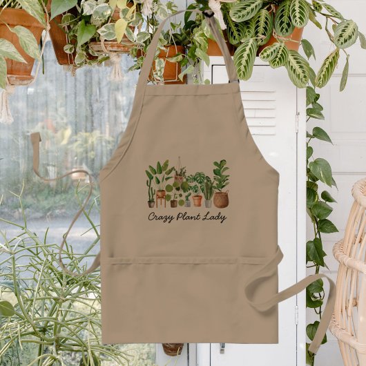 トロピカルハウスプラントウォーターカラー引用文 スタンダードエプロン