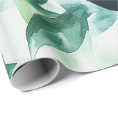 トロピカルハウスプラントリーフウォーター色 ラッピングペーパー (ロールコーナー)