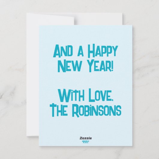 トロピカルハットのクリスマスパームツリービーチライト シーズンカード (裏面)