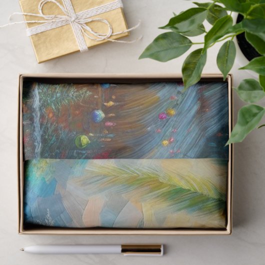 トロピカルハットクリスマスパームツリービーチデクページ 薄葉紙 (ギフト)