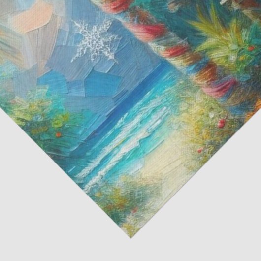 トロピカルハットクリスマスパームツリービーチデクページ 薄葉紙 (詳細)