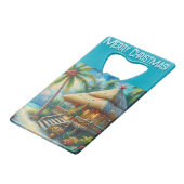 トロピカルハットクリスマスパームツリービーチライト クレジットカード栓抜き (裏面アングル)