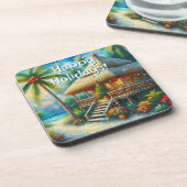 トロピカルハットクリスマスパームツリービーチライト コースター (左側)