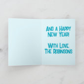 トロピカルハットクリスマスパームツリービーチライト シーズンカード (内部)