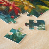 トロピカルハットクリスマスパームツリービーチライト ジグソーパズル (側面)