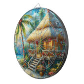 トロピカルハットクリスマスパームツリービーチライト ダーツボード (正面右)