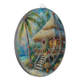 トロピカルハットクリスマスパームツリービーチライト ダーツボード (正面左)