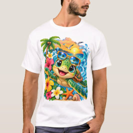 トロピカルハッピーシー・タートル Tシャツ